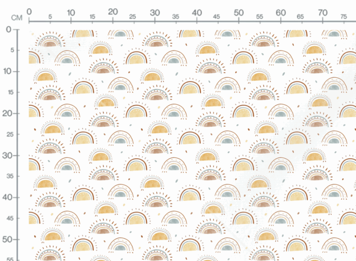 Tissu Imprimé Arc-en-ciel Boho, 7 tissus au choix – Image 3