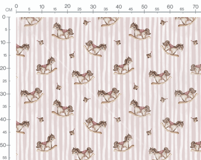 Tissu Imprimé Bébé Jouets Rayé, 7 tissus au choix – Image 3