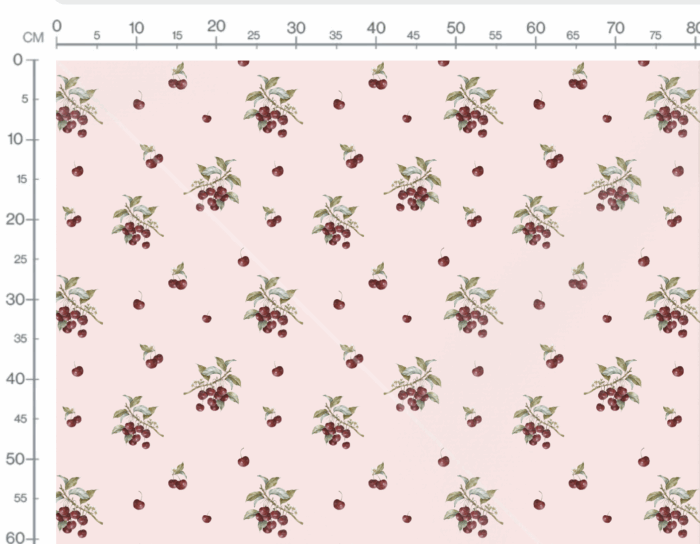 Tissu Imprimé Cerises Fleurs Rose, 7 tissus au choix – Image 3