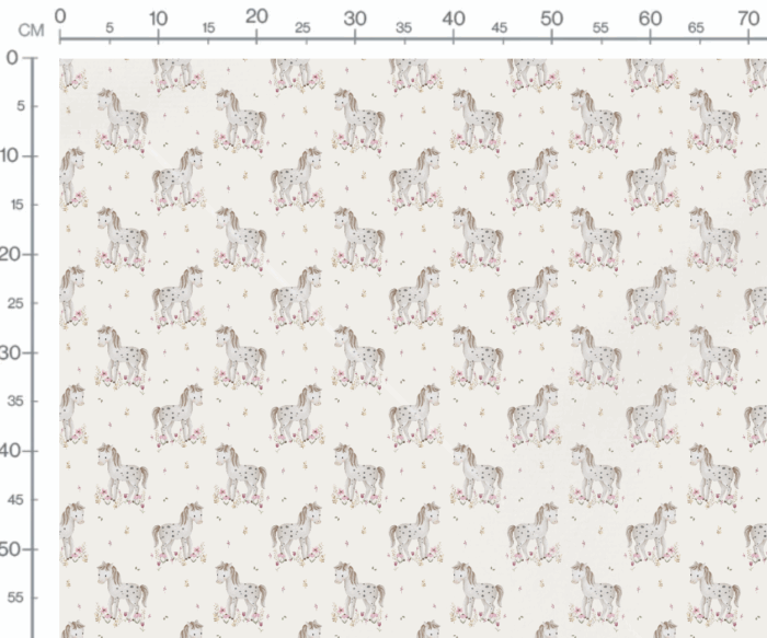 Tissu Imprimé Cheval Mignon Roses, 7 tissus au choix – Image 3