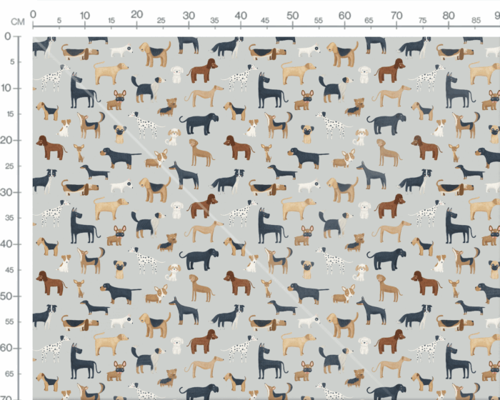 Tissu Imprimé Chiens Copains, 8 coloris et 10 tissus au choix – Image 2