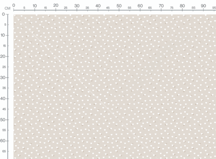 Tissu Imprimé Coeurs Petits Beige, 7 tissus au choix – Image 3