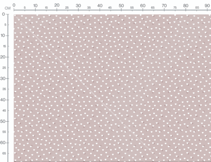 Tissu Imprimé Coeurs Petits Taupe, 7 tissus au choix – Image 3