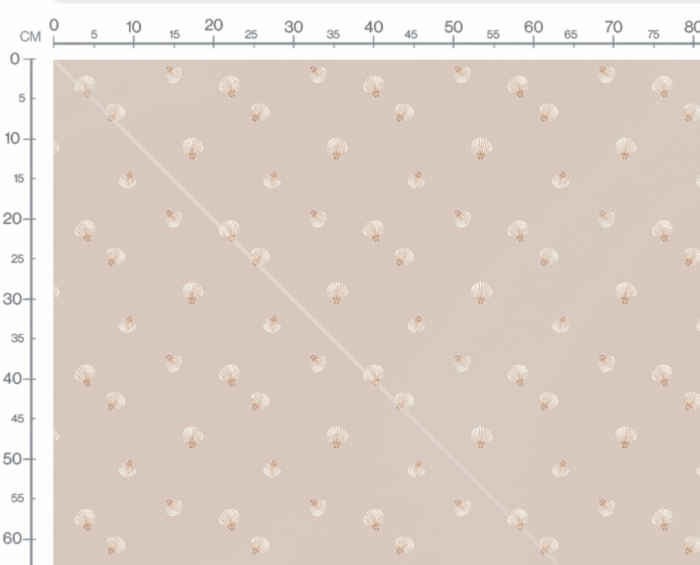 Tissu Imprimé Coquillages Douceur Beige, 7 tissus au choix – Image 3