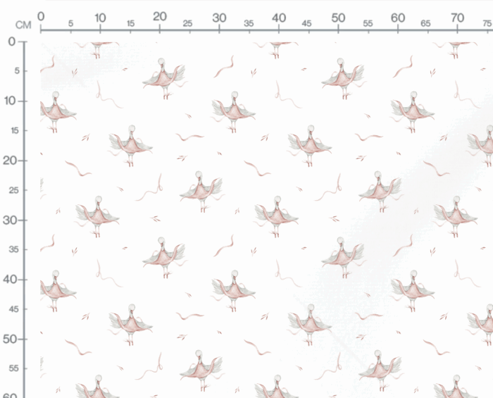 Tissu Imprimé Cygne Ballerine, 7 tissus au choix – Image 3
