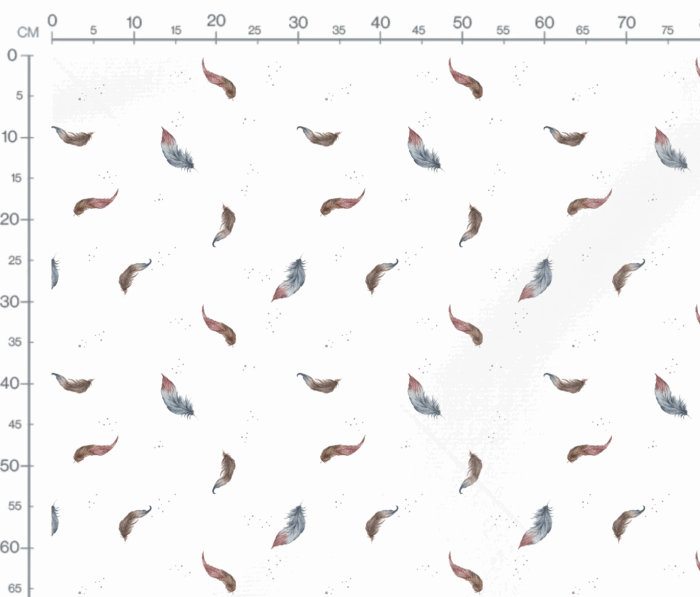 Tissu Imprimé Douceur Plumes Blanc, 10 tissus au choix – Image 3