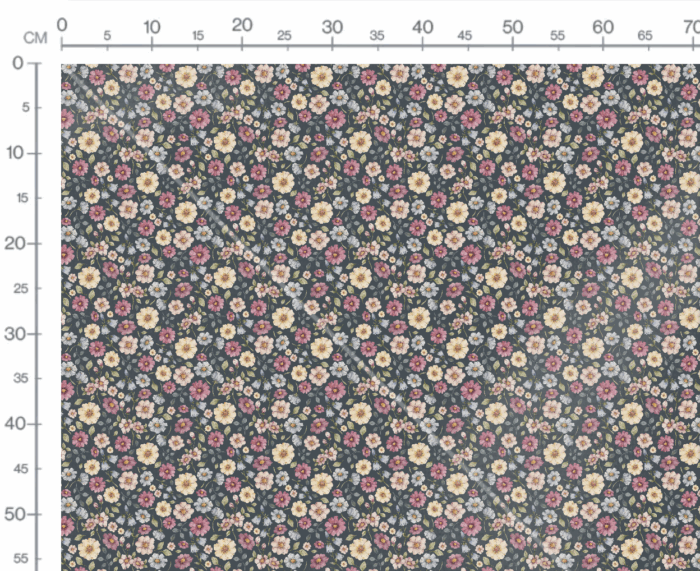 Tissu Imprimé Été Fleuri Foncé, 7 tissus au choix – Image 3
