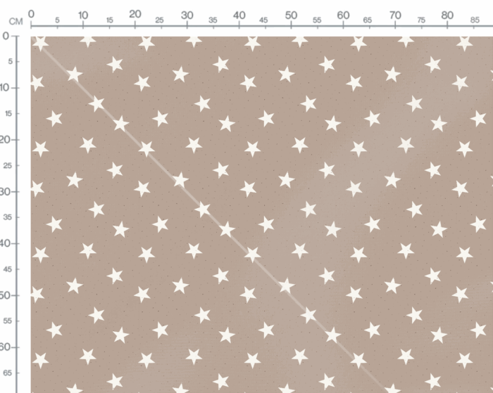 Tissu Imprimé Étoiles sur Beige, 7 tissus au choix – Image 3