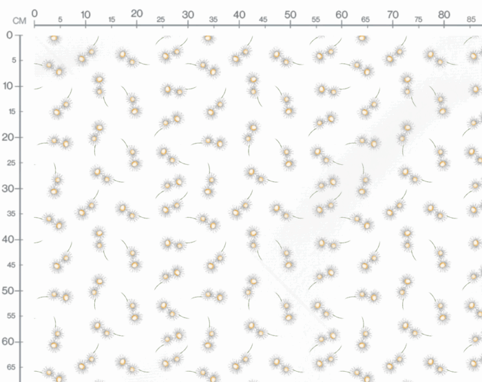 Tissu Imprimé Fleuri Pâquerettes Blanc, 7 tissus au choix – Image 2