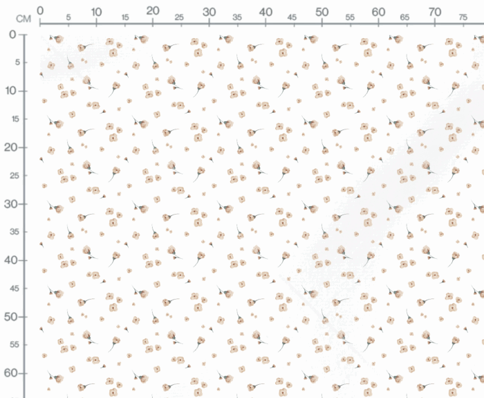 Tissu Imprimé Fleuri Petites Fleurs Beige, 7 tissus au choix – Image 2