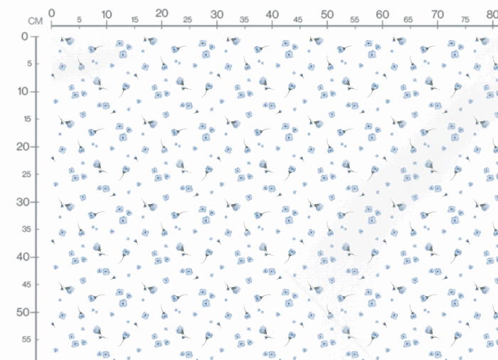 Tissu Imprimé Fleuri Petites Fleurs Bleu, 7 tissus au choix – Image 3