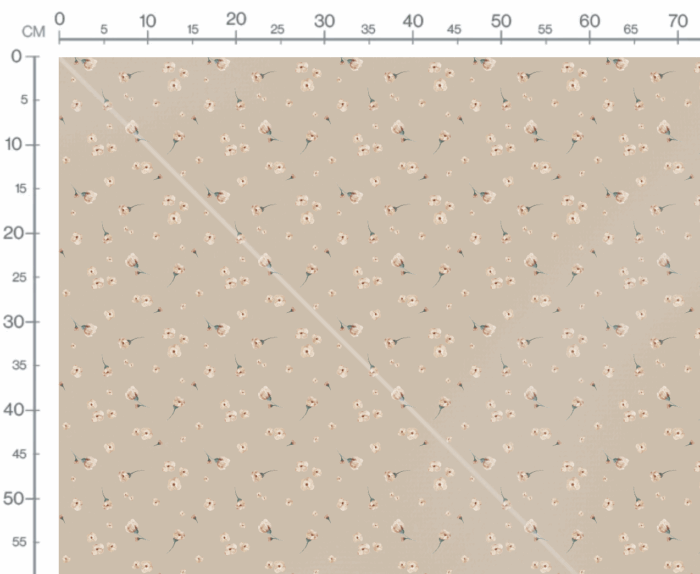 Tissu Imprimé Fleuri Petites Fleurs Fond Beige, 7 tissus au choix – Image 3