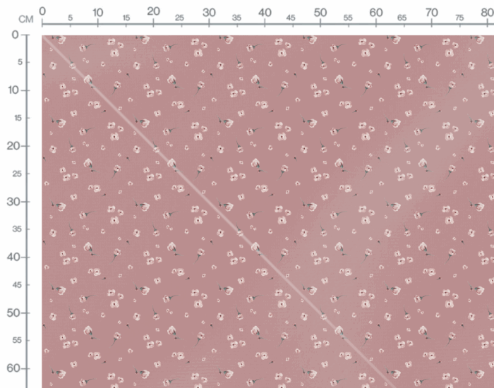 Tissu Imprimé Fleuri Petites Fleurs Rose Foncé, 7 tissus au choix – Image 2