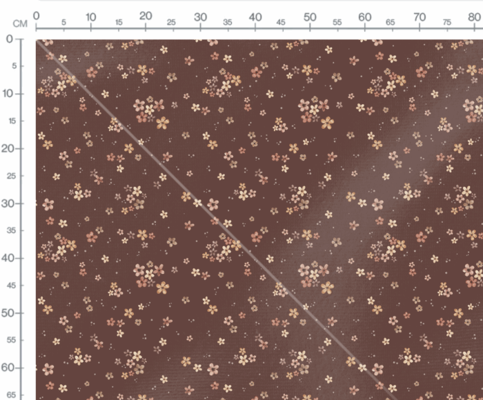 Tissu Imprimé Fleurs Petite Prairie Chocolat, 7 tissus au choix – Image 3