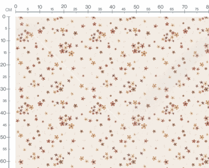 Tissu Imprimé Fleurs Petite Prairie Vanille, 7 tissus au choix – Image 3