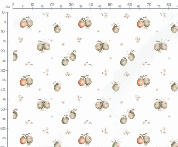 Tissu Imprimé Fruits Adorables Blanc, 7 tissus au choix – Image 3