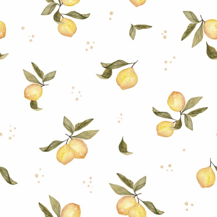 Tissu Imprimé Fruits Citrons, 10 tissus au choix