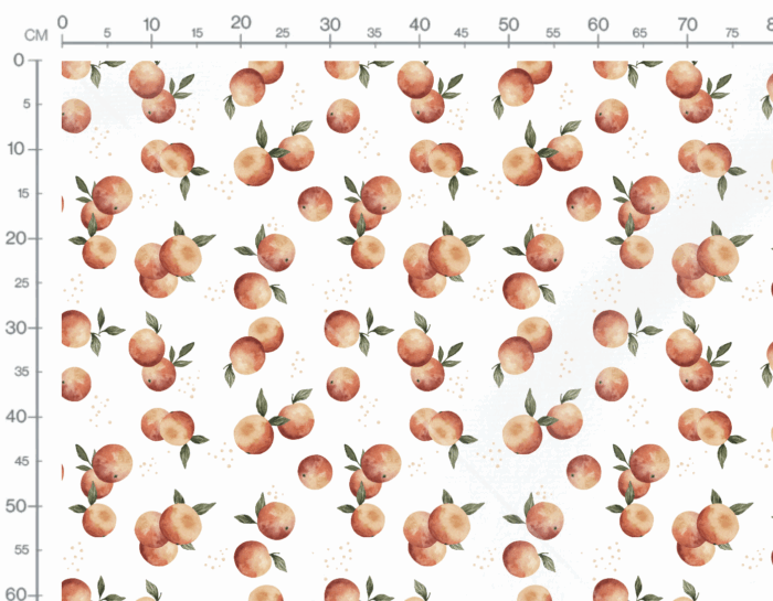 Tissu Imprimé Fruits Pêches, 10 tissus au choix – Image 3
