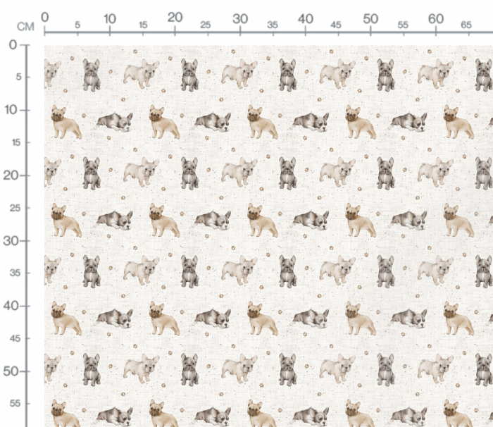 Tissu Imprimé Chiens Mignons Beige, 7 tissus au choix – Image 3