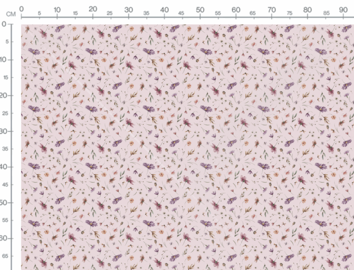 Tissu Imprimé Jardin Sauvage Blush, 7 tissus au choix – Image 3
