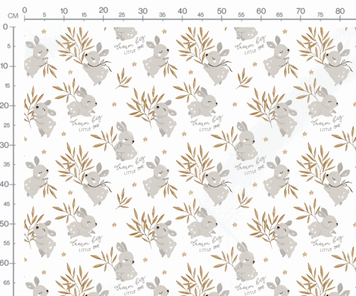 Tissu Imprimé Lapin Étoiles Dream Big, 7 tissus au choix – Image 2