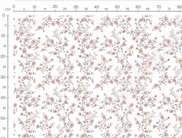Tissu Imprimé Lapin Eglantine, 7 tissus au choix – Image 3