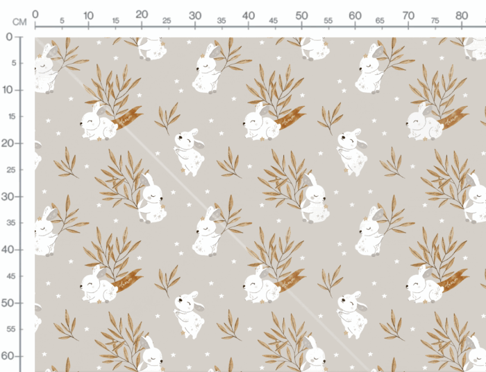 Tissu Imprimé Lapin Étoiles Dream, 7 tissus au choix – Image 2