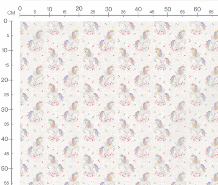 Tissu Imprimé Licorne Fleurs, 10 tissus au choix – Image 3