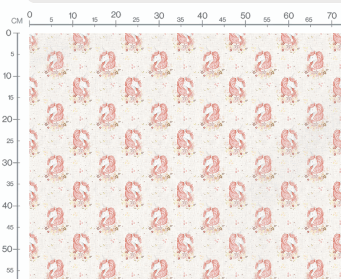 Tissu Imprimé Licorne Rose Magique, 10 tissus au choix – Image 3
