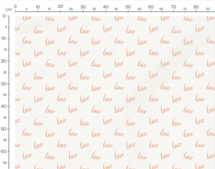 Tissu Imprimé Love Pastel, 7 tissus au choix – Image 3
