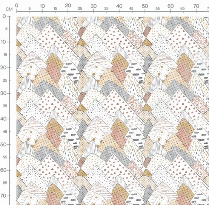 Tissu Imprimé Montagnes Couleurs Boho, 11 tissus au choix – Image 3