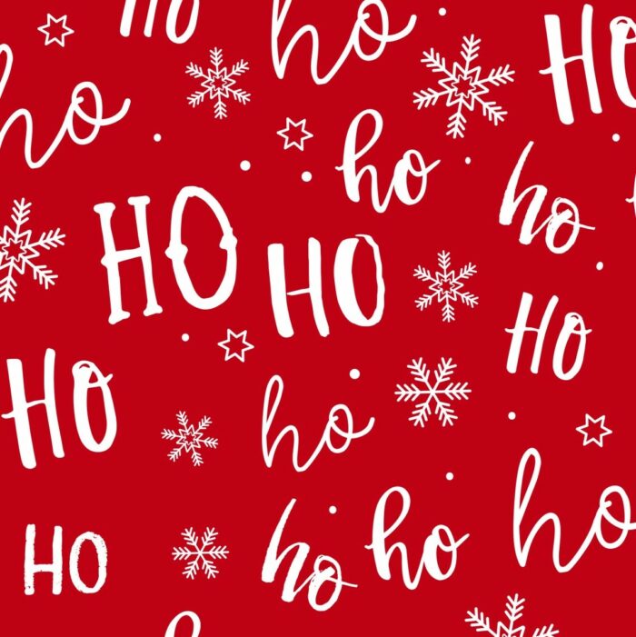 Tissu Imprimé Noel Hohoho, 7 tissus au choix
