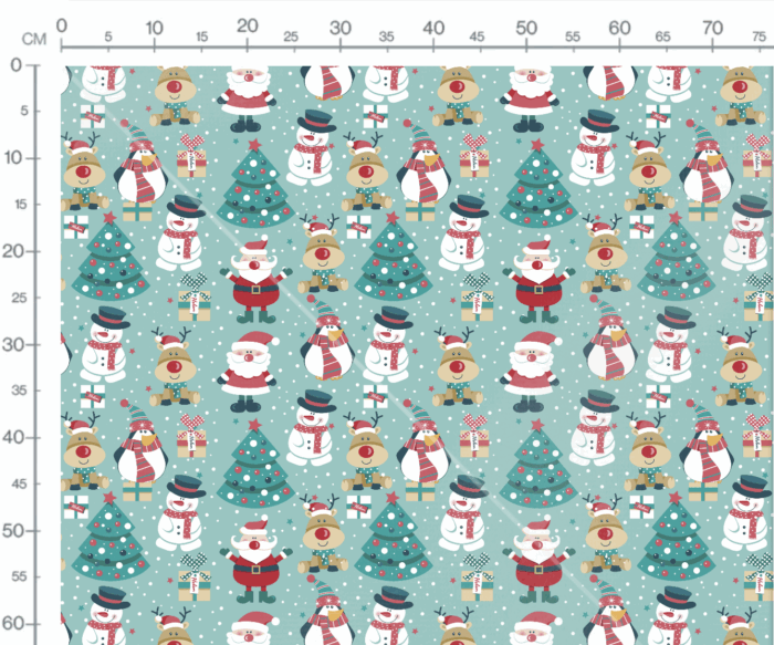 Tissu Imprimé Noel Joyeuse Tribu, 7 tissus au choix – Image 3