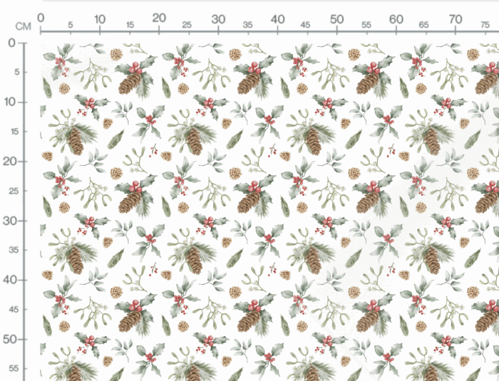 Tissu Imprimé Noel Pomme de Pain, 7 tissus au choix – Image 3