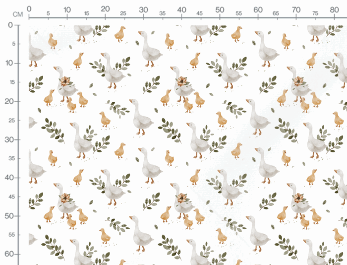 Tissu Imprimé Oie bébés, 7 tissus au choix – Image 3