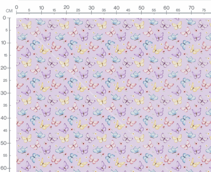 Tissu Imprimé Papillons Lavande, 10 tissus au choix – Image 3