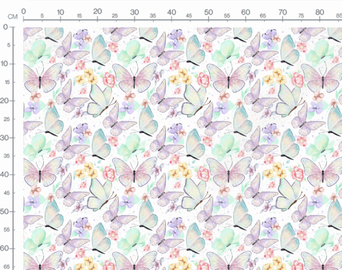 Tissu Imprimé Papillons Magiques Fleurs, 10 tissus au choix – Image 3