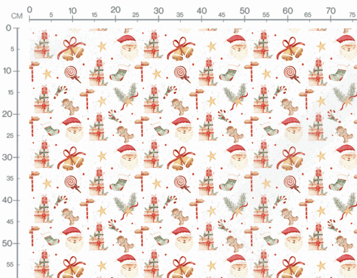 Tissu Imprimé Père Noel Réveillon, 7 tissus au choix – Image 3