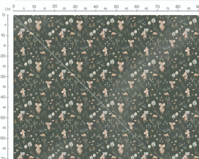 Tissu Imprimé Tulipes Blanc Gris, 7 tissus au choix – Image 3