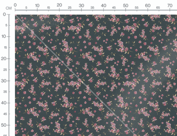 Tissu Imprimé Petites Fleurs Magenta Foncé, 7 tissus au choix – Image 3