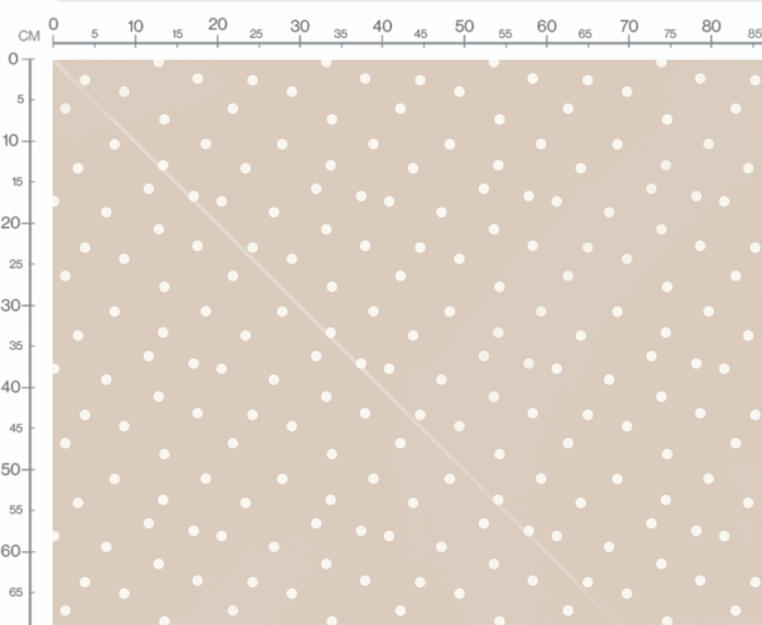 Tissu Imprimé Pois Blanc sur Beige, 7 tissus au choix – Image 3