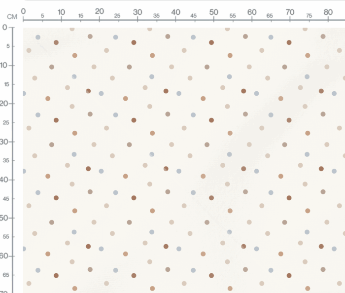 Tissu Imprimé Pois Marron Bleu Pastel, 7 tissus au choix – Image 3