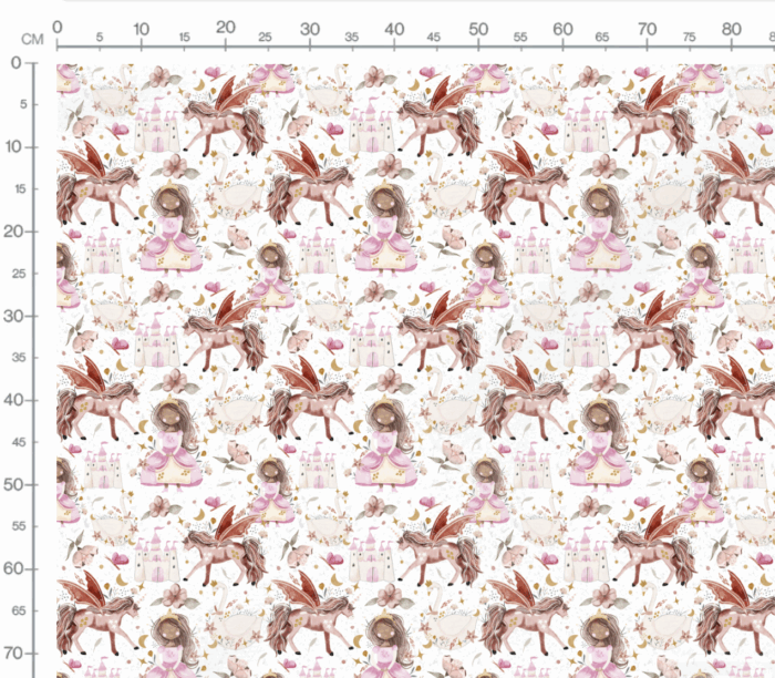 Tissu Imprimé Princesse Magique, 7 tissus au choix – Image 3