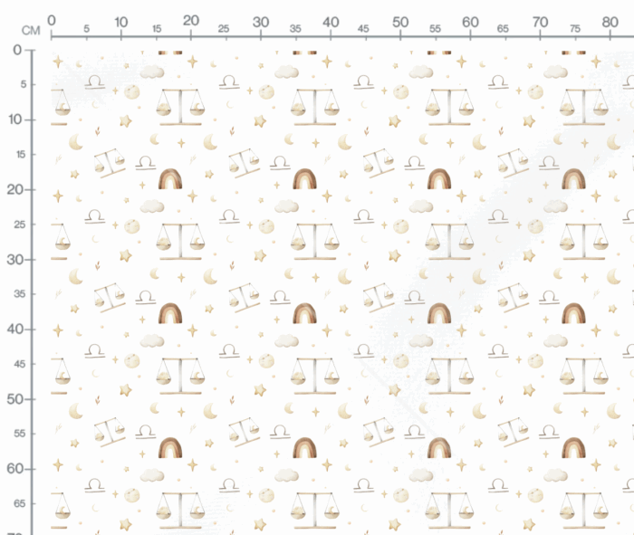 Tissu Imprimé Signe Astro Balance, 10 tissus au choix – Image 3