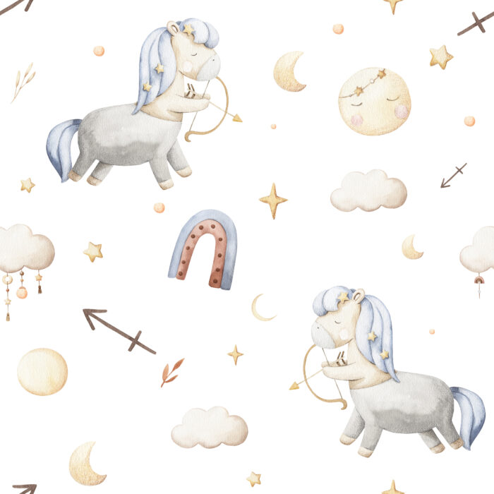Tissu Imprimé Signe Astro Sagittaire, 10 tissus au choix