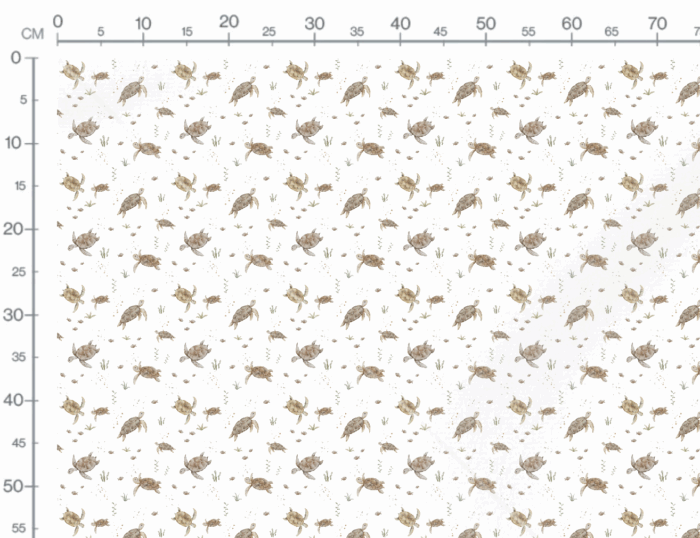Tissu Imprimé Tortues Adorables, 7 tissus au choix – Image 2