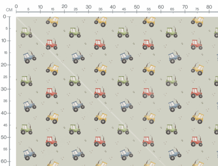 Tissu Imprimé Tracteur Couleurs, 7 tissus au choix – Image 3