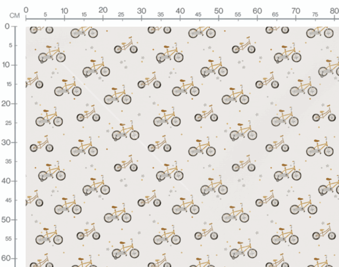 Tissu Imprimé Vélo Aquarelle, 7 tissus au choix – Image 3