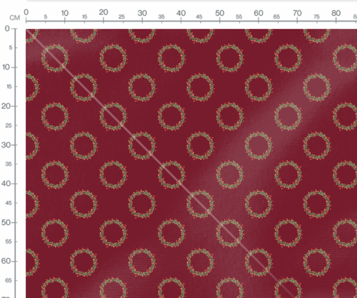 Tissu Imprimé Gui Couronne Rouge, 7 tissus au choix – Image 3
