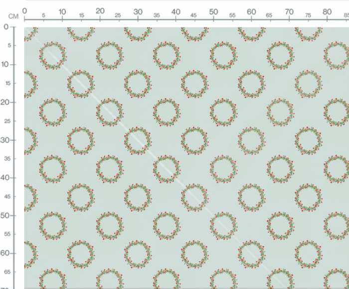 Tissu Imprimé Gui Couronne Vert, 7 tissus au choix – Image 2
